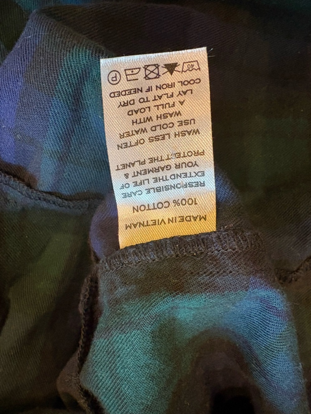 Hill House Nap Dress Blackwatch Plaid Smocked Tiered Maxi Dress - Navy & Green - Picture 6 of 6